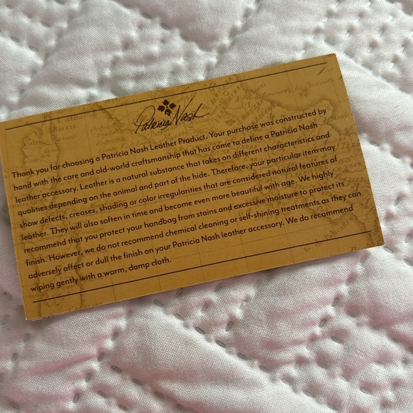 Patricia Nash Cassini Brown Leather Wristlet - Picture 8 of 11